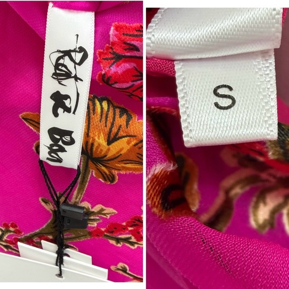 NWT Rat & Boa Kiki Silk Midi Dress Floral Pink Size S - Picture 10 of 12